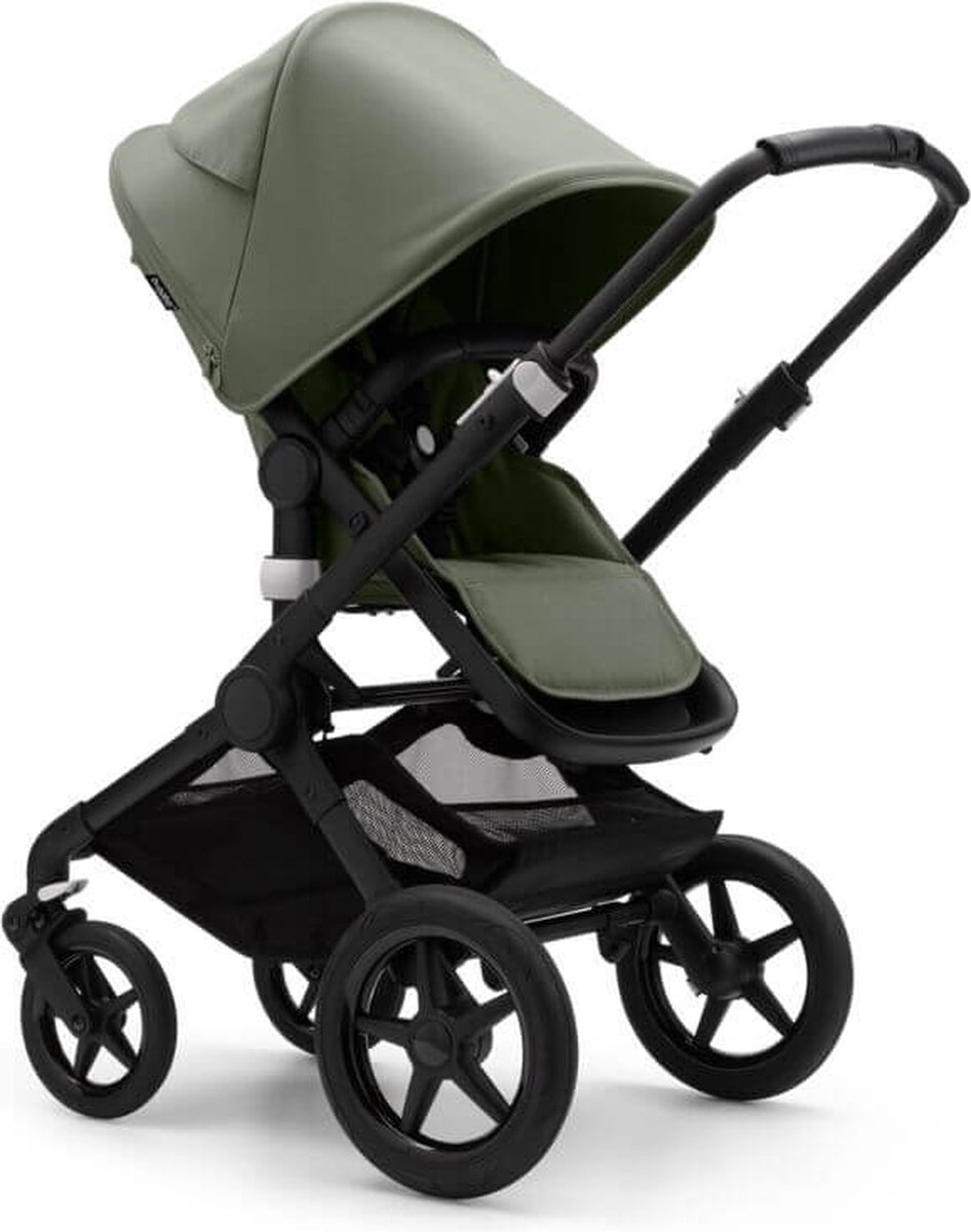 Bugaboo Fox 3, Comfortabele 2-in-1 Reissysteem: Lichte comfort Kinderwagen & Geavanceerde Breezy Reiswieg, Zwarte Chassis, Forest Green Bassinet & Zonnekap thumbnail 8