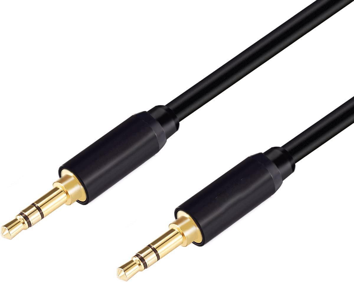 WiseQ 3.5mm AUX Kabel - Audiokabel met Mini Jack aansluiting - 1 Meter - zwart