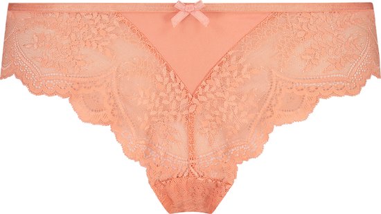 Hunkemöller Dames Lingerie Hoog uitgesneden brazilian Heira - Oranje - maat S