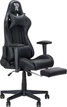 Ranqer Felix Pro - Chaise de jeu avec repose-pieds - Chaise de Gaming / Chaise de Gaming - Chaise de bureau ergonomique - Chaise de Gaming avec repose-pieds - Zwart