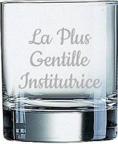 Whiskeyglas gegraveerd - 20cl - La Plus Gentille Institutrice