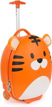 Bol.com Boppi - kindertrolley - tijger - handbagage - lichtgewicht - duurzame hardcase - 17L - kinderkoffer met wieltjes - verst... aanbieding