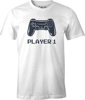 Gaming - T-Shirt Blanc Joueur 1 - XXL
