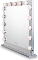 Hollywood spiegel met led verlichting | zilver | VIVO make up spiegel | 70*54cm | spiegel voor kaptafel
