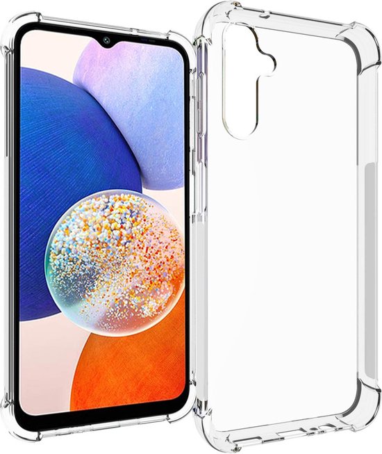 iMoshion Hoesje Geschikt voor Samsung Galaxy A14 (4G) / A14 (5G) Hoesje Siliconen - iMoshion Shockproof Case - Transparant