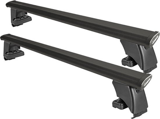 Galeries de toit adaptées à la Seat Leon 5 portes à hayon 2013 à 2020 - Barre d'aile noire - y compris sac de rangement pour barres de toit