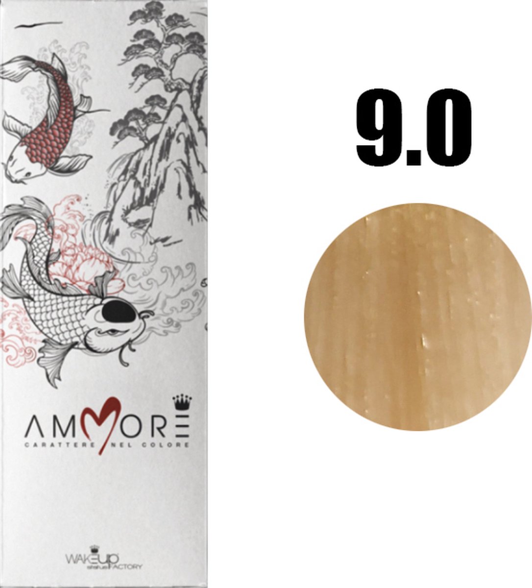 AMMORE 9.0 Zeer Lichtblond 200ml (2 X 100ml) - Haarverf organische formule van KALMS : Een mix van keratine, aloë vera, melk, honing en sericine