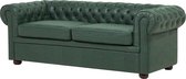 Beliani CHESTERFIELD - Canapé 3 places - Vert - Polyester