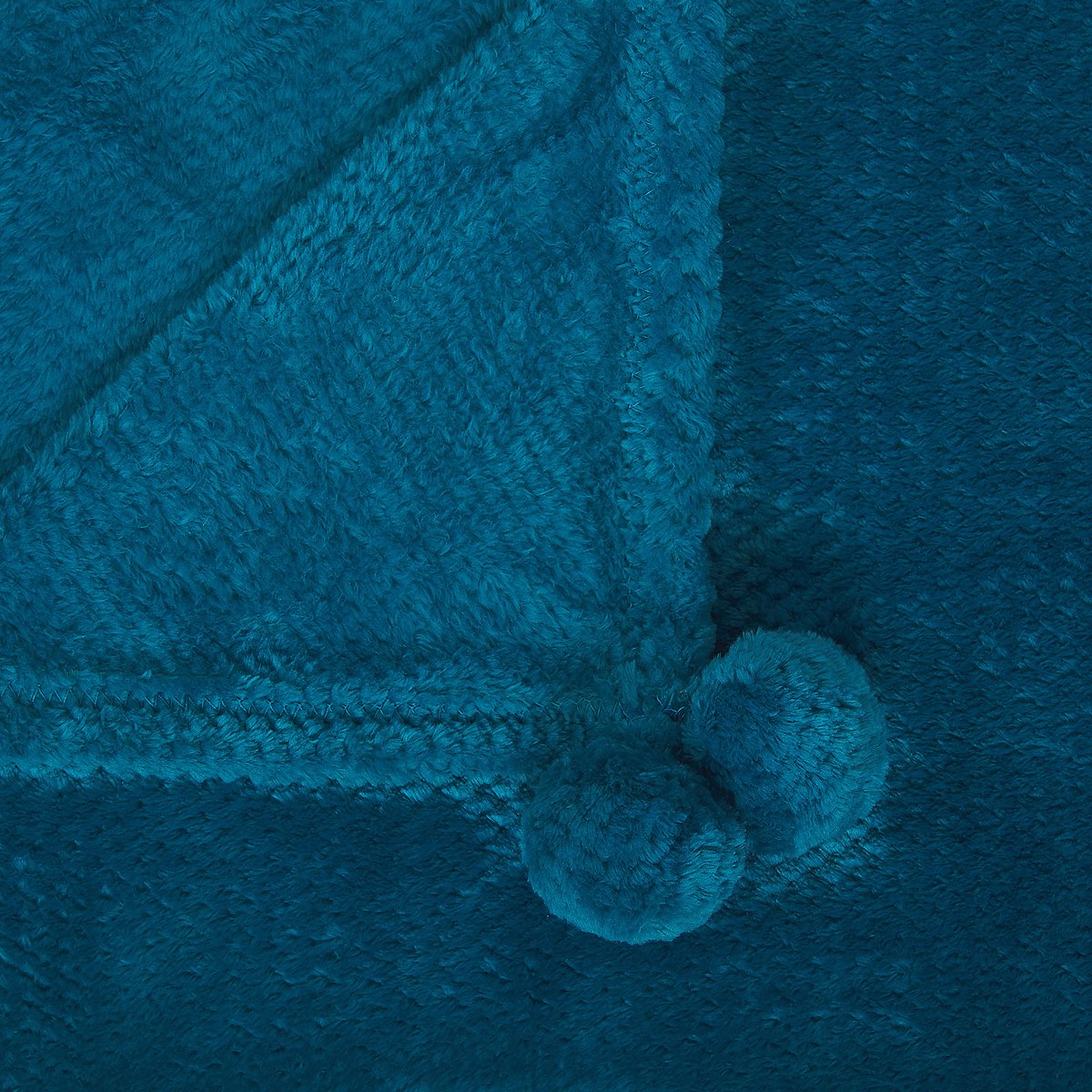 SAITLER - Plaid - Turquoise - 200 x 220 cm - Polyester