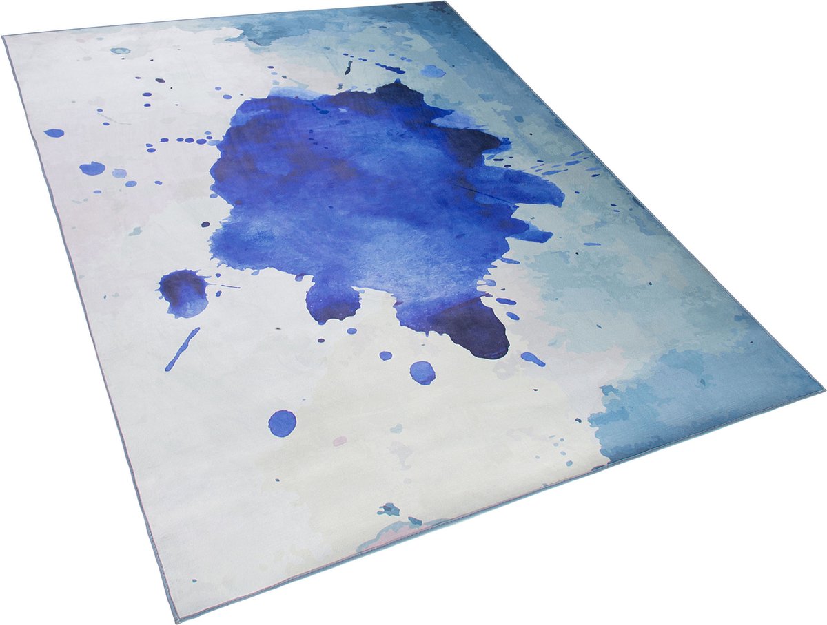 Beliani ODALAR - Laagpolig vloerkleed - Lichtblauw - 140 x 200 cm - Polyester