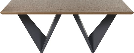 SINTRA - Eettafel - Donkere houtkleur - 100 x 200 cm - MDF