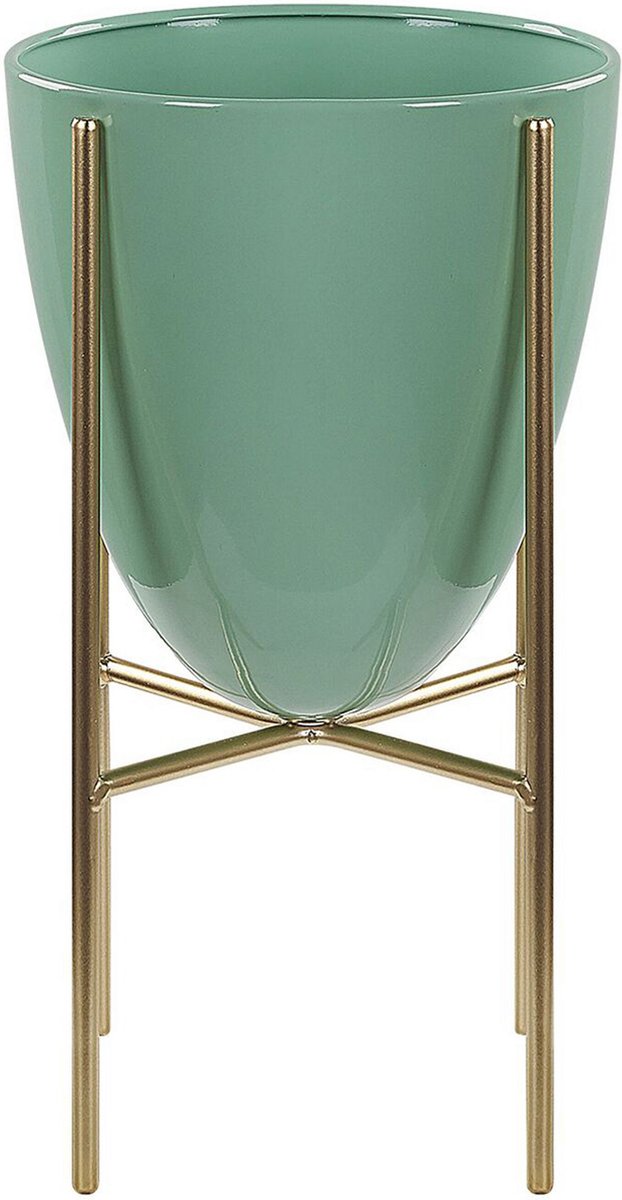 BELIANI LEFKI - Plantenbak - Mintgroen - 16 cm - IJzer