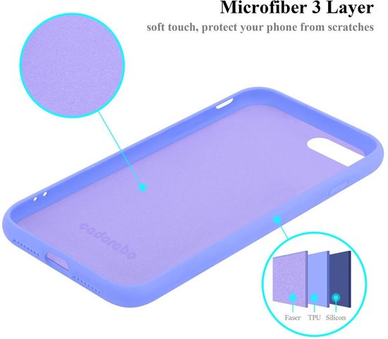Coque Cadorabo pour Apple iPhone 7 PLUS / 7S PLUS / 8 PLUS en LIQUID LIGHT PURPLE - Coque de protection en silicone TPU souple