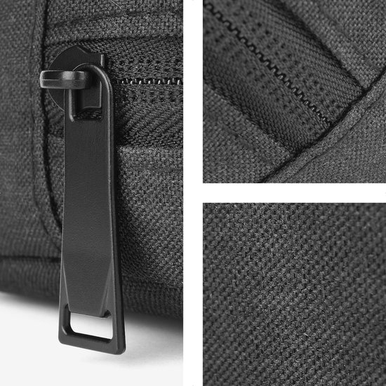 Housse pour ordinateur portable 13 pouces - Housse pour ordinateur portable - Housse pour tablette - avec pochette organiseur de câbles - Zwart