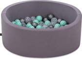 Ballenbak babys - Grijs - 150 ballen in de kleuren Mint, Grijs en Transparant - Ballenbak baby - Ballenbakken - Ballenbak baby