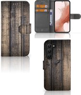 GSM Hoesje Geschikt voor Samsung Galaxy S23 Leuk Case Cadeau voor Mannen Steigerhout