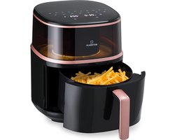 Klarstein Heteluchtfriteuse, XL Air Fryer om te frituren, Friteuse met stoomfunctie, Temperatuurkeuze en 16 programma's, Heteluchtfriteuse zonder olie 1500 W, 7,5 liter