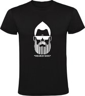 Beardcode Heren T-shirt | baard | streepjescode | barcode | code | Zwart