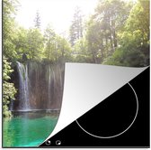 KitchenYeah® Inductie beschermer 78x78 cm - Helder groen water bij het Nationaal park Plitvicemeren in Kroatië - Kookplaataccessoires - Afdekplaat voor kookplaat - Inductiebeschermer - Inductiemat - Inductieplaat mat