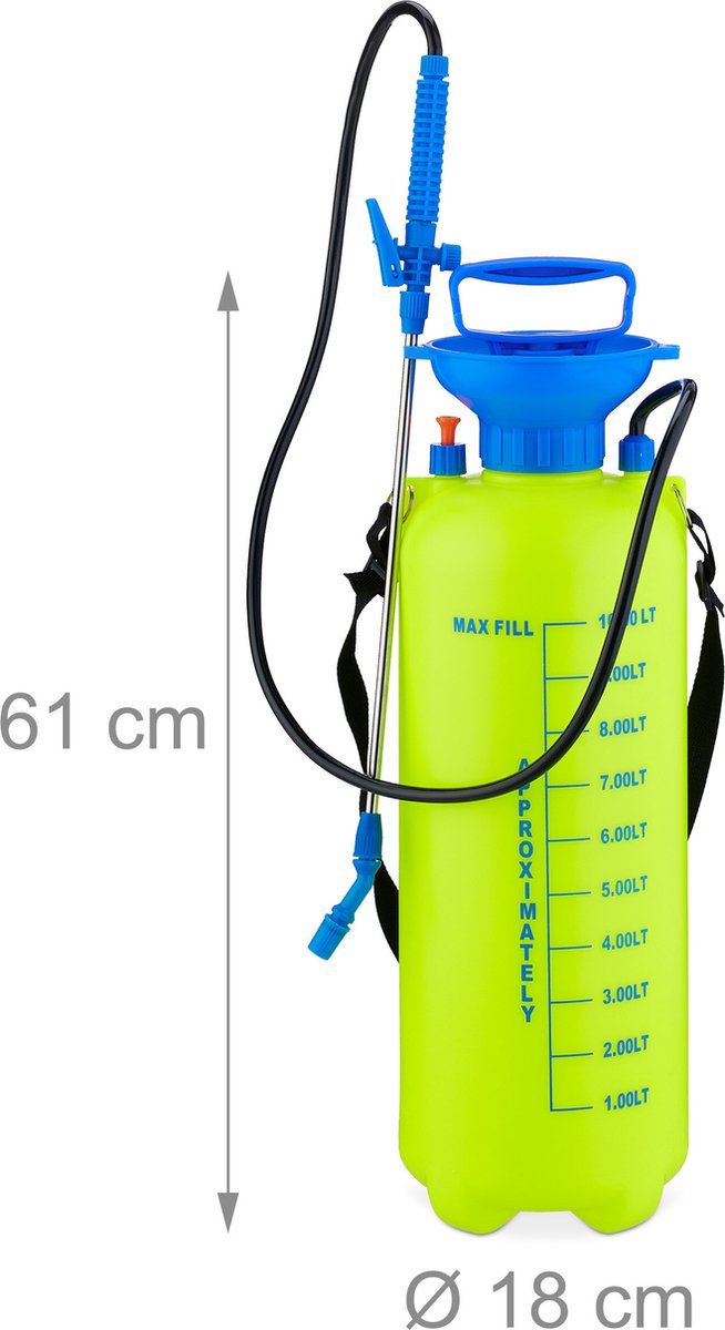 drukspuit 10 liter - plantensproeier - druksproeier onkruid - onkruidverdelger van Merkloos	 — afbeelding 3
