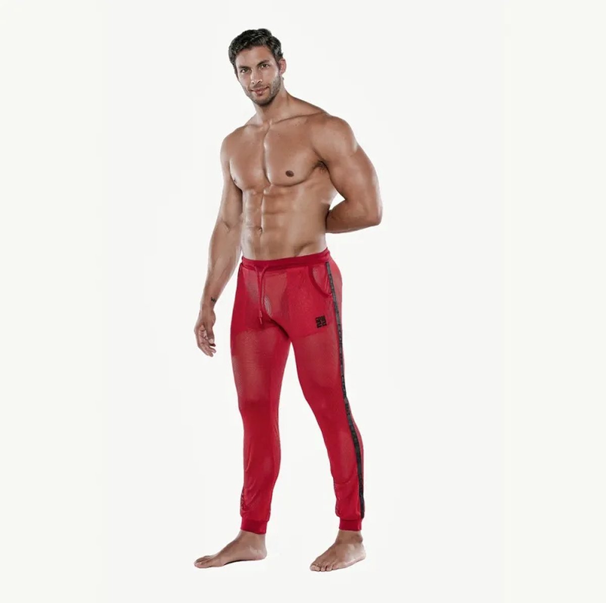 Herenbroek, casual joggingbroek met zakken, trainingsbroek gemaakt van dikke Franse badstof van katoen. Grijs M
