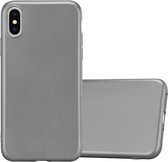 Cadorabo Hoesje geschikt voor Apple iPhone XS MAX in METALLIC GRIJS - Beschermhoes gemaakt van flexibel TPU silicone Case Cover