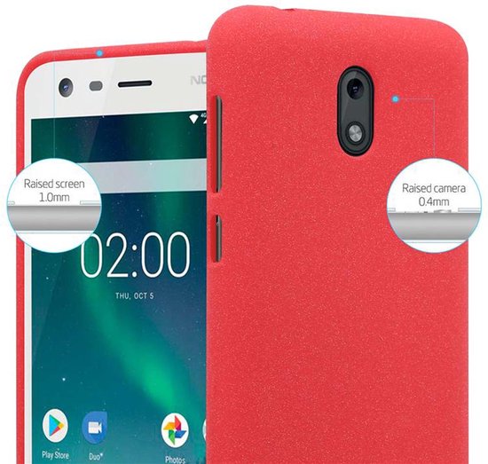 Cadorabo Case adapté pour Nokia 2 2017 en FROST RED - Housse de protection en silicone TPU flexible Case Cover