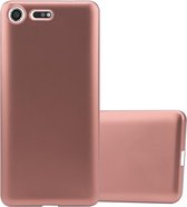 Cadorabo Hoesje voor Sony Xperia XZ PREMIUM in METALLIC ROSE GOUD - Beschermhoes gemaakt van flexibel TPU silicone Case Cover
