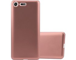 Cadorabo Hoesje geschikt voor Sony Xperia XZ PREMIUM in METALLIC ROSE GOUD - Beschermhoes gemaakt van flexibel TPU silicone Case Cover