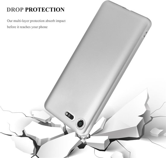 Coque Cadorabo pour Sony Xperia XZ PREMIUM en ARGENT MÉTALLIQUE - Coque de protection en silicone TPU souple