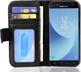 Cadorabo Hoesje geschikt voor Samsung Galaxy J5 2017 in ZWARTE OXIDE - Beschermhoes met magnetische sluiting en 3 kaartsleuven Book Case Cover Etui