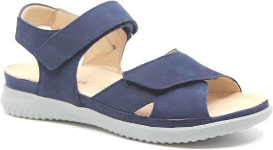 Hartjes, 132.1116/99 65.65, Blauwe dames sandalen met klittenband sluiting