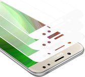 Cadorabo 3x Screenprotector geschikt voor Samsung Galaxy J7 2017 Volledig scherm pantserfolie Beschermfolie in TRANSPARANT met WIT - Getemperd (Tempered) Display beschermend glas in 9H hardheid met 3D Touch