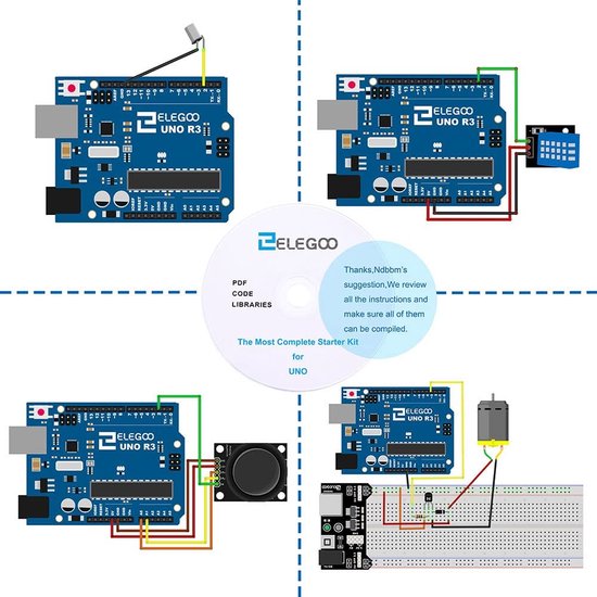 ELEGOO UNO R3 Ultimate Starter Kit Compatible avec Arduino IDE Complete  Électronique... | bol