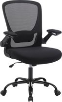 Bol.com Bureaustoel - Kantoorstoel - Ergonomische Computerstoel - Verstelbare Bureaustoel - Zwart aanbieding