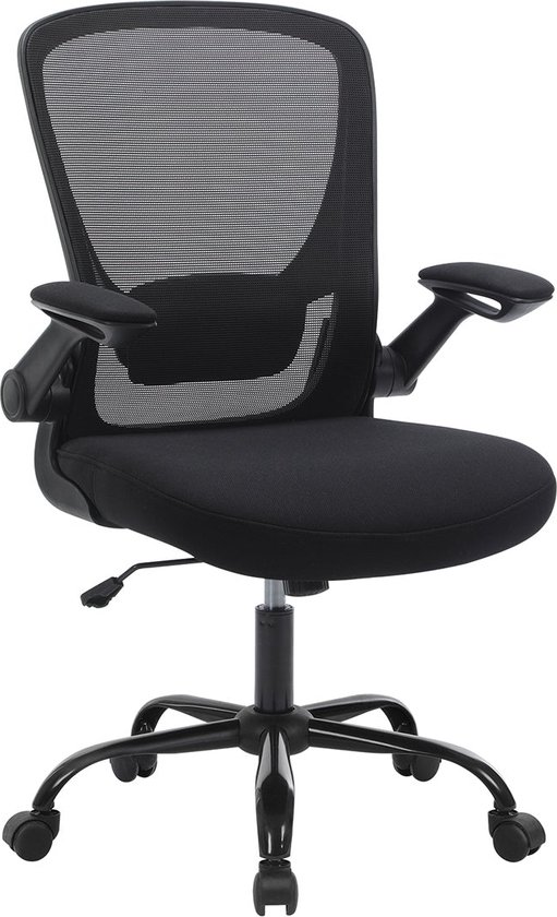 Chaise de bureau - Chaise de bureau - Chaise d'ordinateur ergonomique - Chaise de bureau réglable - Zwart