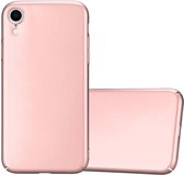 Cadorabo Hoesje geschikt voor Apple iPhone XR in METAAL ROSE GOUD - Hard Case Cover beschermhoes in metaal look tegen krassen en stoten