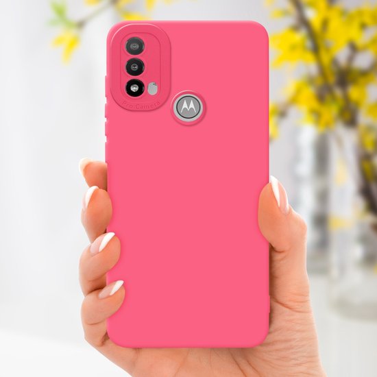Coque Cadorabo pour Motorola MOTO E20 en ROUGE FLUIDE - Coque de protection en silicone TPU souple