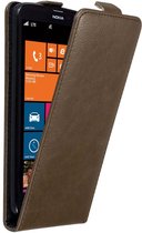 Cadorabo Hoesje geschikt voor Nokia Lumia 1320 in KOFFIE BRUIN - Beschermhoes in flip design Case Cover met magnetische sluiting