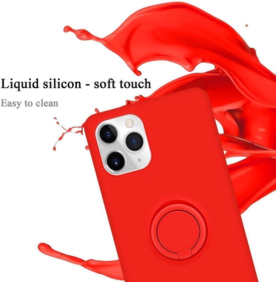 Coque Cadorabo pour Apple iPhone 11 PRO MAX en ROUGE LIQUIDE - Coque de protection en silicone TPU souple avec anneau