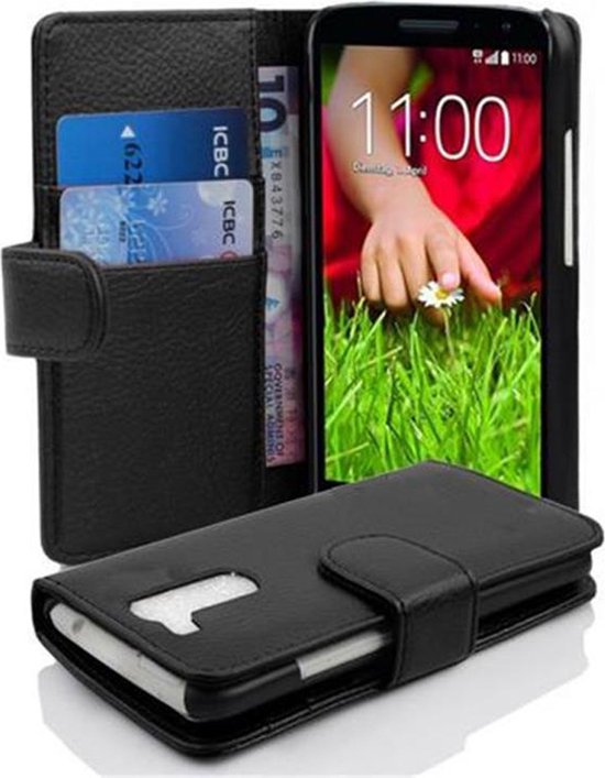 Cadorabo Custodia Libro per LG G6 in NERO COMETA - con Funzione Stand e Chiusura Magnetica - Portafoglio Cover Case Wallet Book Etui Protezione