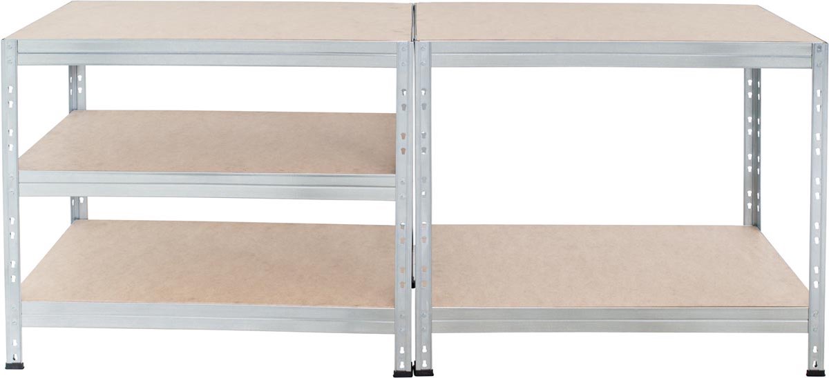 AR Shelving rek Rivet Stabil, ft 180 x 90 x 40 cm, 5 legborden uit HDF, gegalvaniseerd