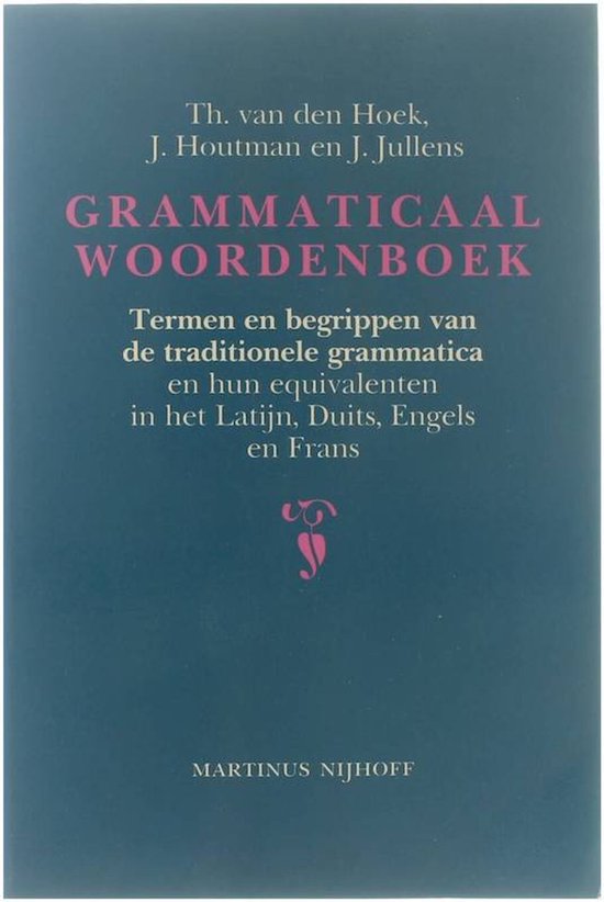 Grammaticaal woordenboek - cover