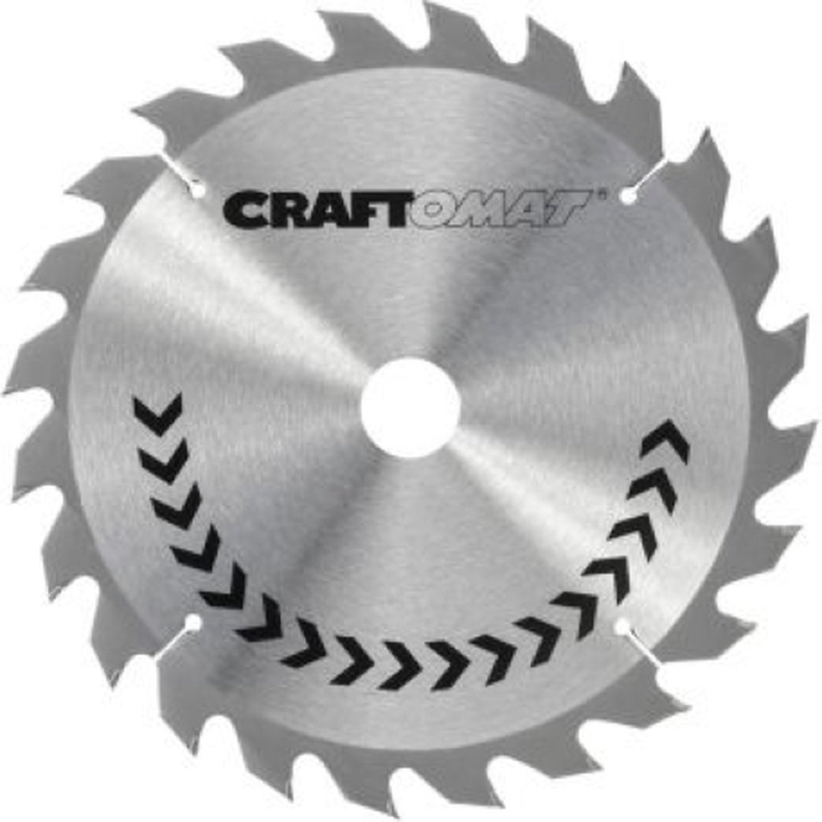 CRAFTOMAT Cirkelzaagblad - HM/CT - Ø 250 x 30 mm - 24 Geharde Tanden - Voor Snel en Grof Zagen in Hout