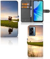 Smartphone Hoesje OPPO A77 5G | A57 5G Flip Case Koe