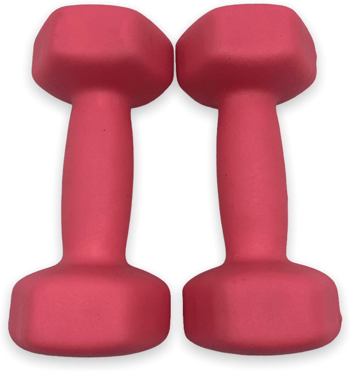 Dumbell - Neopreen 1,5 kg - dumbellset - 2 x 1,5 kg - roze - fitness gewicht - gewichten set 1,5 kg - gewichtjes 1,5 kg - fitness gewichten 1,5 kg