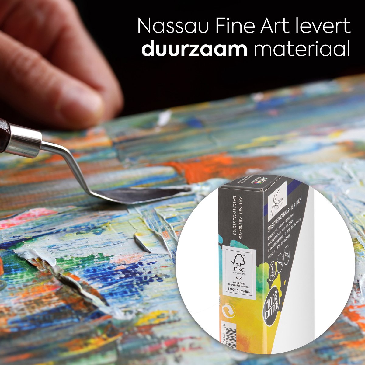 Nassau Fine Art 24-delige schildersdoeken set - formaat 13x18 cm - geschikt voor acryl-, olie- en aquarelverf - hoogwaardige kwaliteit canvas - perfect voor kleine schilderijen - goede prijs-kwaliteitverhouding — afbeelding 3