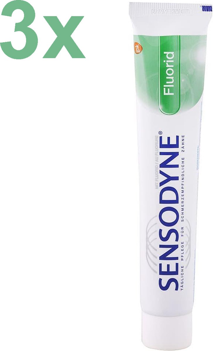 Sensodyne tandpasta - Fluoride - Voordeelverpakking - 3x 75ml