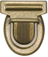 Metalen tas sluiting bronskleurig ca. 43x53 mm - 2 stuks - tassluiting kliksluiting - brons - large