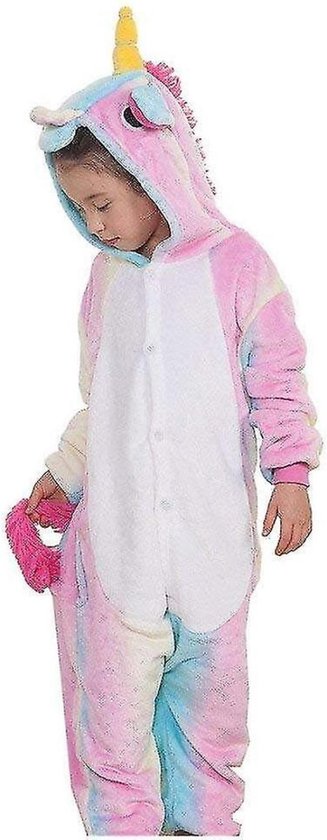Leuke Kleurrijk Eenhoorn Dieren Onesie - Maat S (150-156cm) - Pyjama - Jumpsuit - Kostuums - Pyjama's - Nachtkleding - Themafeest - Verkleedkleding - Carnavalskleding - Dames - Heren- Kinderen - Volwassenen - Halloween